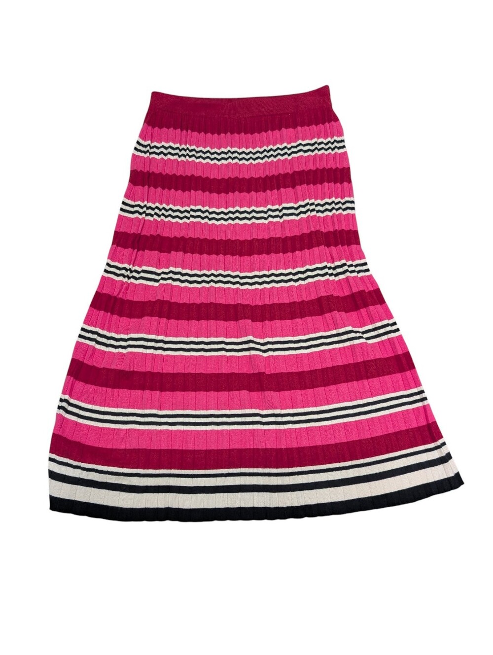 Dolan Anthropologie Women's Striped Knit Pink A-Line Skirt (Small)